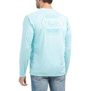 HUK UPF 50 Huktagon‎ Pursuit XXL Long Sleeve Performance Top Island